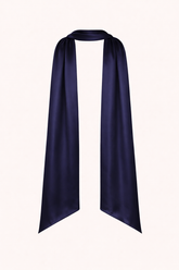 Satin Neck Scarf Navy