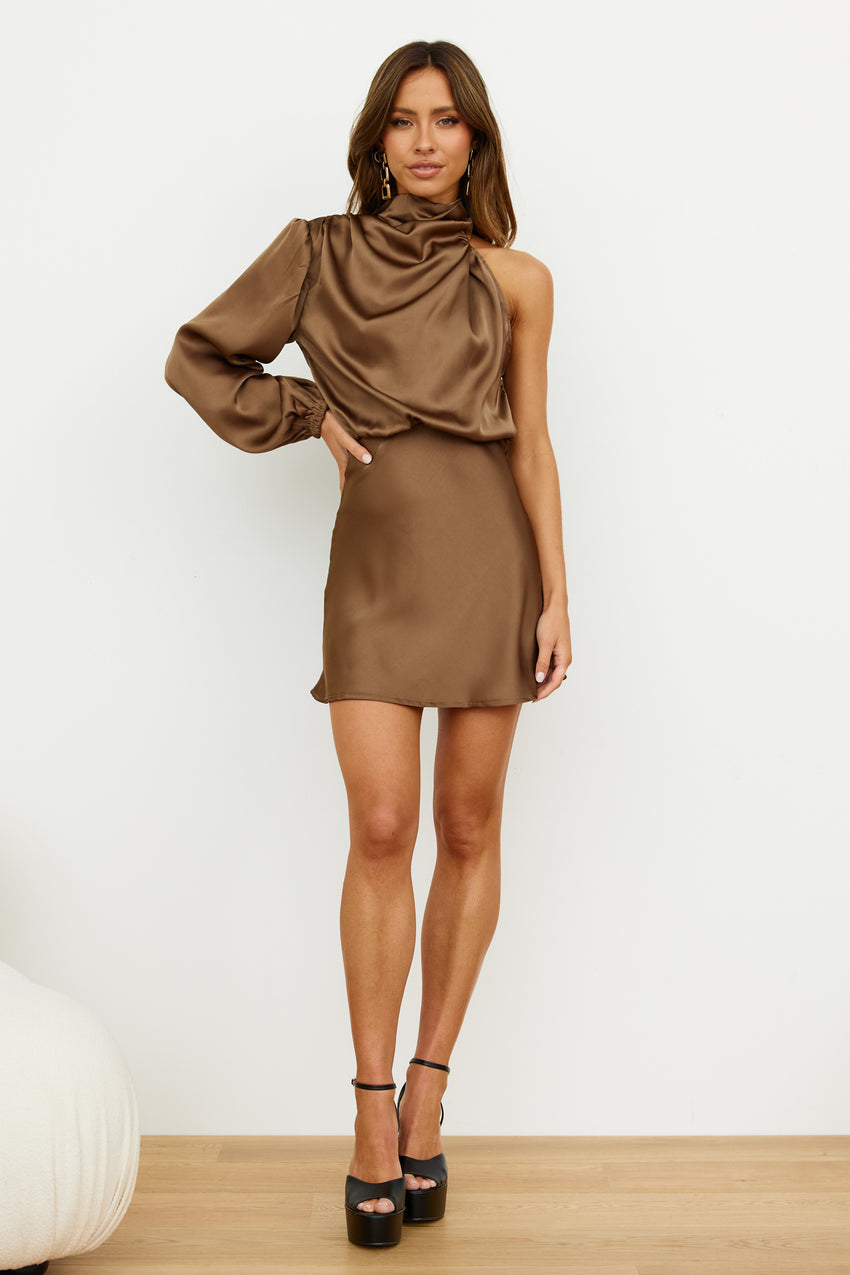 Meet Tonight Dress Brown
