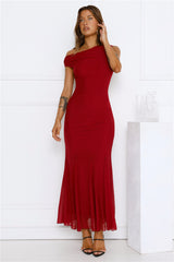 Moonlit Mischief Mesh Maxi Dress Wine