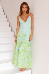 Status Rising Maxi Dress Green