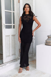 RUNAWAY Ania Midi Dress Black