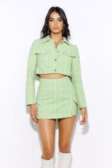 Classic Tweed Skort Green