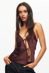LIONESS Mariah Cami Top Garnet