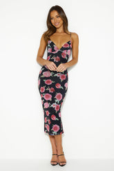 Lucky Learner Midi Dress Black