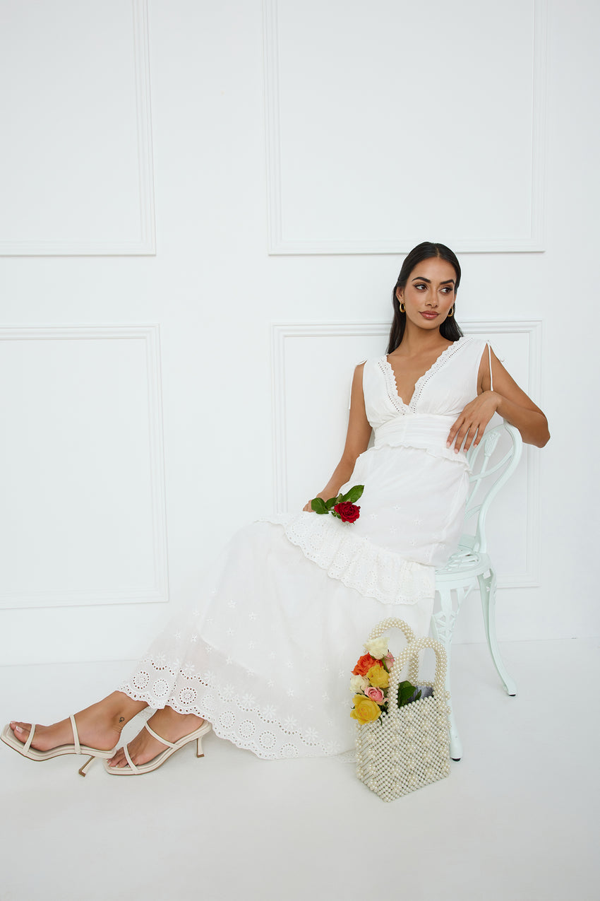 Desert Oasis Maxi Dress White
